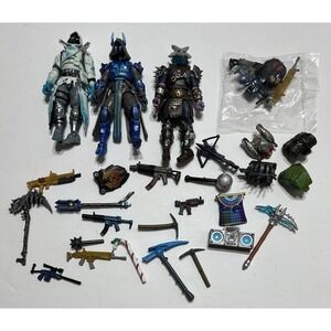 Fortnite 4" Action Figures  & Accessories  Weapons Guns Backpacks Clubs Axe LOT